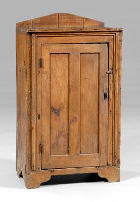 Appraisal: North Carolina paneled cupboard yellow pine throughout paneled door opening