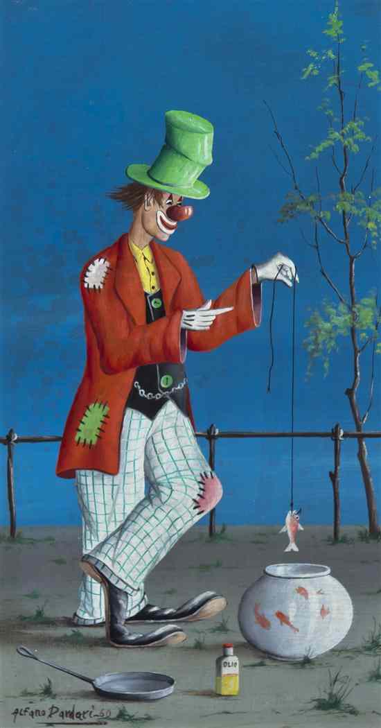 Appraisal: Alfano Alfredo Dardari Italian b The Clown oil on masonite