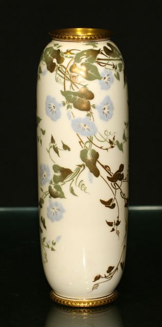 Appraisal: A Doulton Burslem cabinet vase of elegant elongated ovoid form