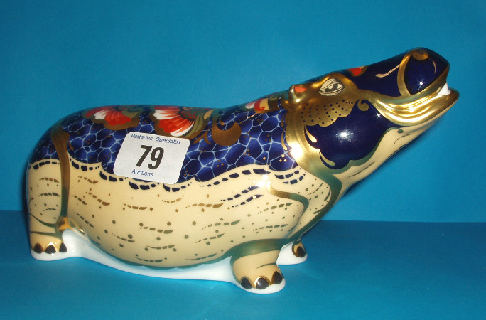 Appraisal: Royal Crown Derby Hippopotamus Limited Edition Of Boxed With Certificate