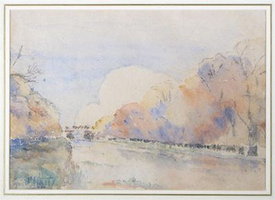 Appraisal: Napier P Sturt early th Century Autumn river landscape Watercolour