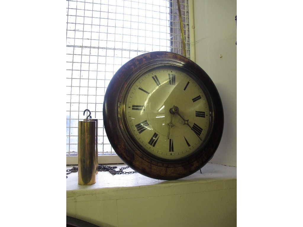 Appraisal: Wag at the Wa wall clock with brass weights