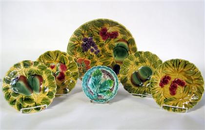 Appraisal: Sarreguemines majolica fruit serviceearly th century