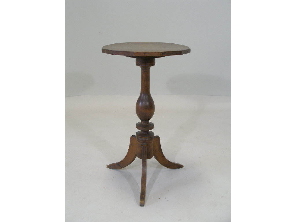 Appraisal: NC Fox Family American Candlestand th c twelve sided walnut