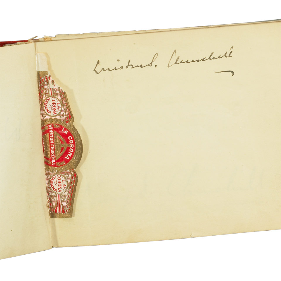 Appraisal: World War II Quebec Conferences Autograph Album - Winston Churchill