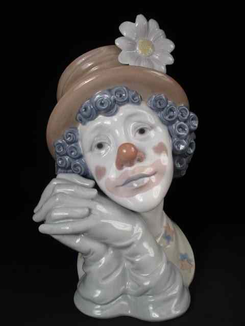 Appraisal: Large Lladro porcelain bust of a clown with a big