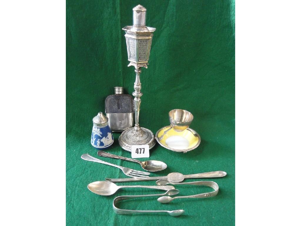 Appraisal: A small quantity of silver flatware two teaspoons a dessert