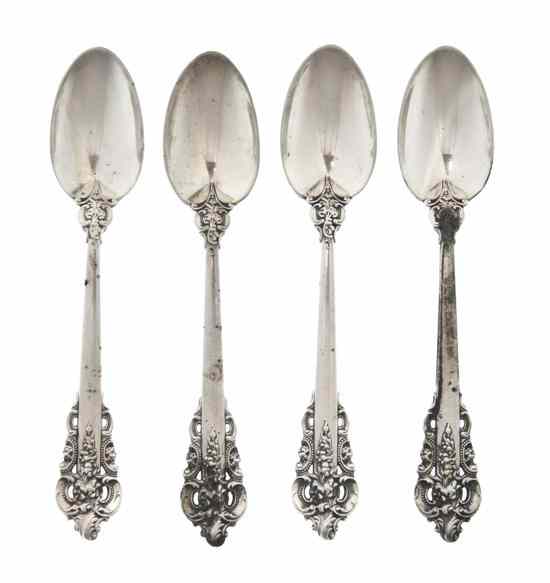 Appraisal: A Set of Fifteen American Sterling Silver Demitasse Spoons Wallace