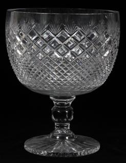 Appraisal: GERMAN HAND CUT CRYSTAL PUNCH BOWL GERMAN HAND CUT CRYSTAL