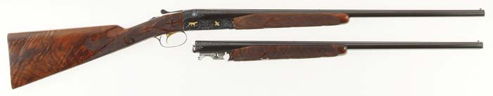 Appraisal: WONDERFUL CASED CUSTOM WINCHESTER DBL BBL SHOTGUN -BBL SET Cal