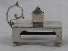 Appraisal: A silver match box sealing wax holder Birmingham approx x