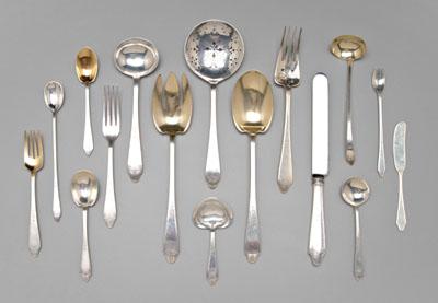 Appraisal: Tiffany sterling flatware Clinton Engraved pattern pieces date mark -