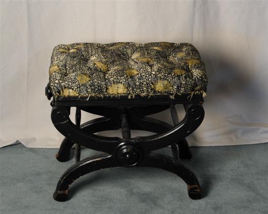 Appraisal: A th C Footstool in a curule form having an