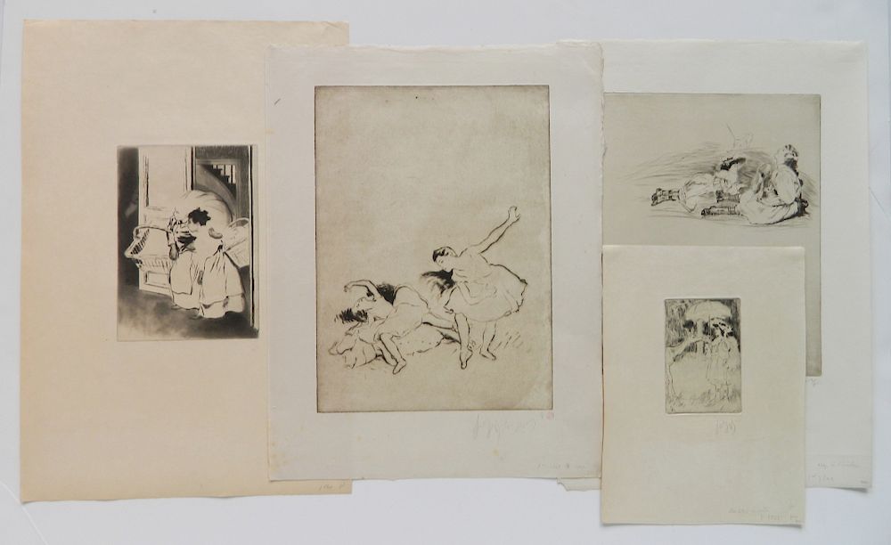 Appraisal: Louis Legrand etchings Louis Legrand French - - prints ''Les