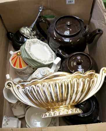 Appraisal: A large tray comprising Various Sadler Brown Teapots Eternal Beau