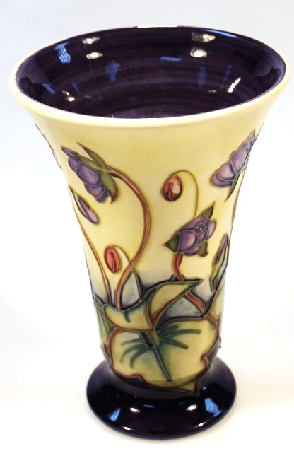 Appraisal: A Moorcroft pottery Hepatica pattern vase by Emma Bossons of