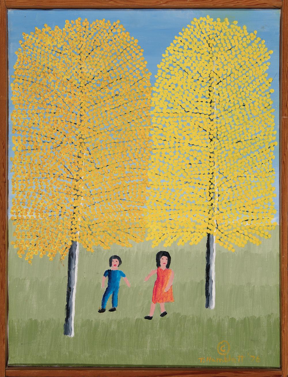 Appraisal: Theora Hamblett American Mississippi - Brother and Sister oil on