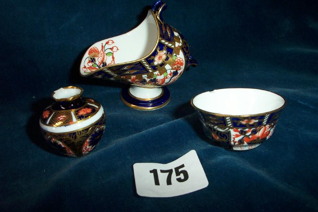 Appraisal: A collection of Royal Crown Derby miniature Imari wares comprising