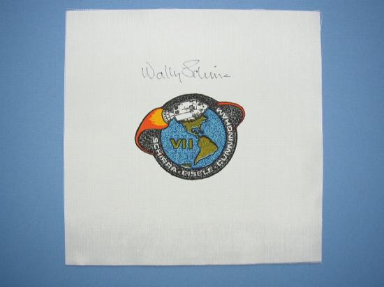 Appraisal: Apollo Beta Emblem A -inch square white beta cloth with