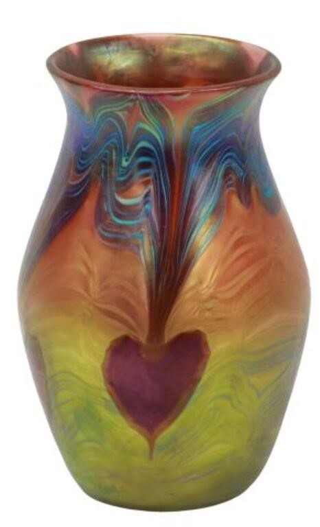 Appraisal: Bohemian art glass vase attributed to Loetz early th c