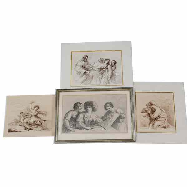 Appraisal: Bartolozzi Engravings After Guercino A group of four engravings by