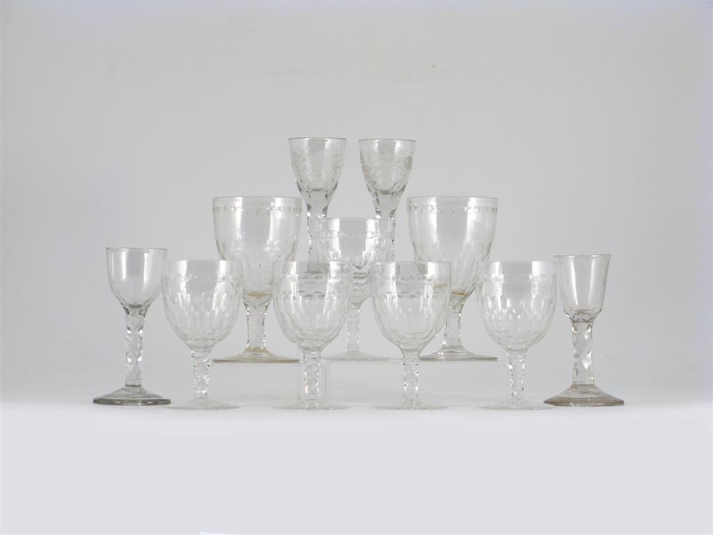 Appraisal: A set of eight wine glasses