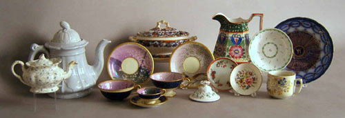 Appraisal: Pottery and porcelain to include stick spatter ironstone etc