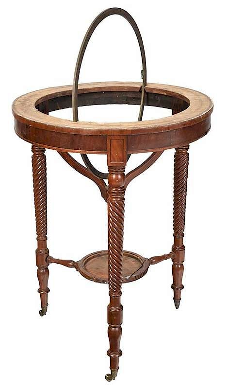 Appraisal: Regency Mahogany and Brass Library Globe Stand British th century