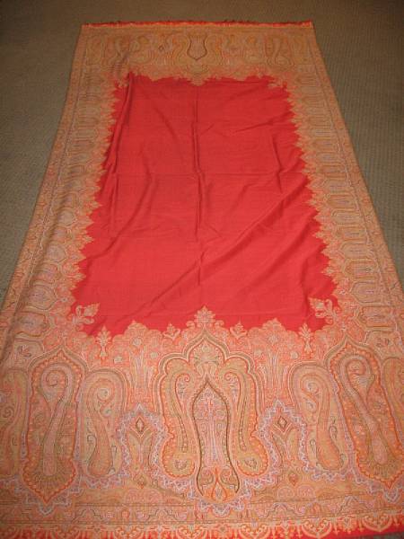 Appraisal: A Paisley Shawl India circa size approximately ft in x