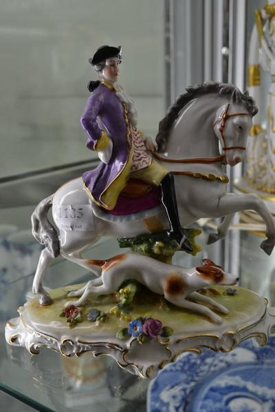 Appraisal: MEISSEN STYLE PORCELAIN FIGURE OF A MOUNTED GALLANT