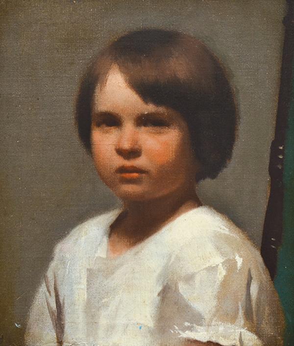 Appraisal: PERCY LEASON - Portrait of the Artist's Daughter Jean Leason