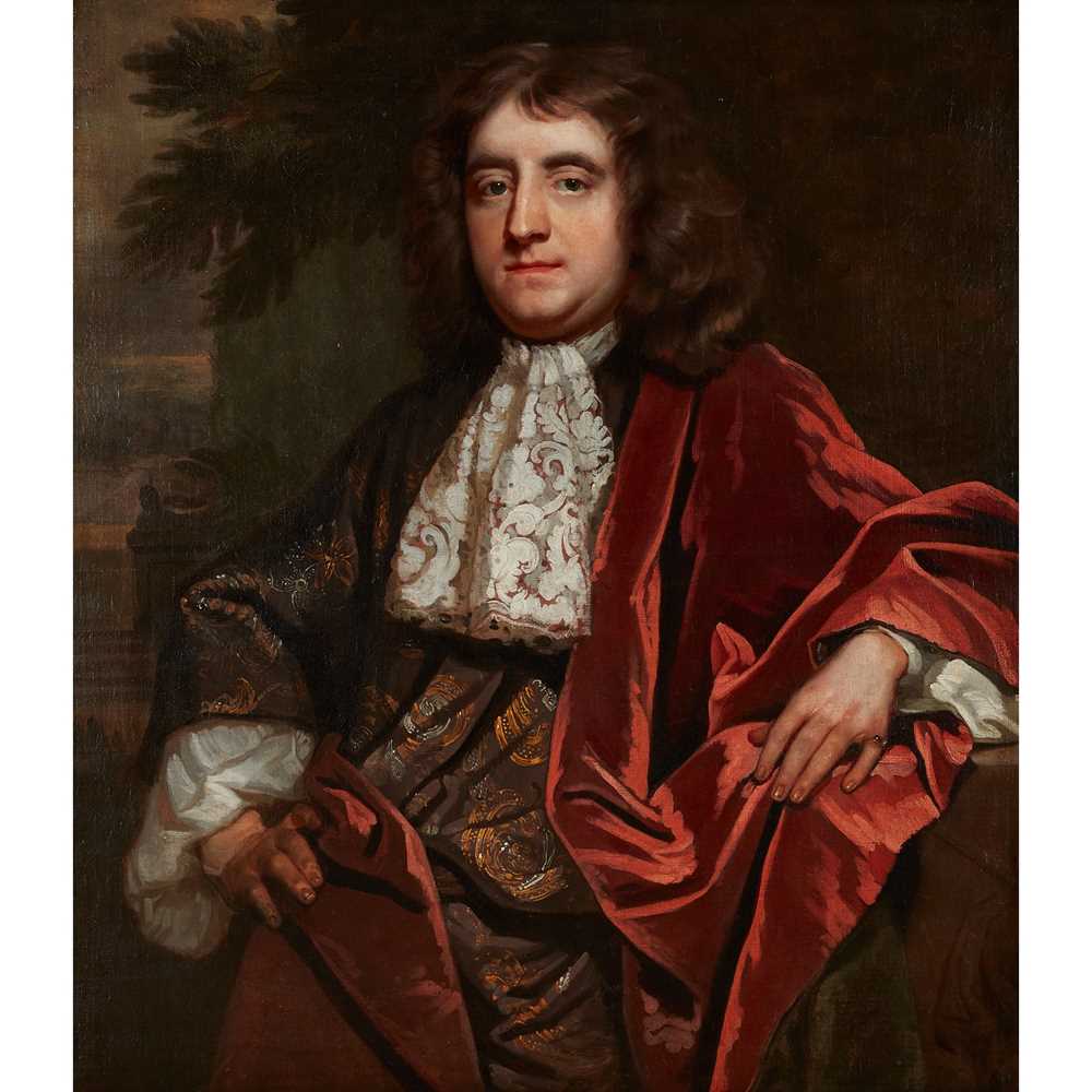 Appraisal: CIRCLE OF SIR PETER LELY HALF LENGTH PORTRAIT OF A