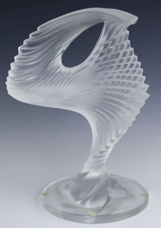 Appraisal: Lalique French Art Glass Moyen Modele Sculpture Modernist art glass