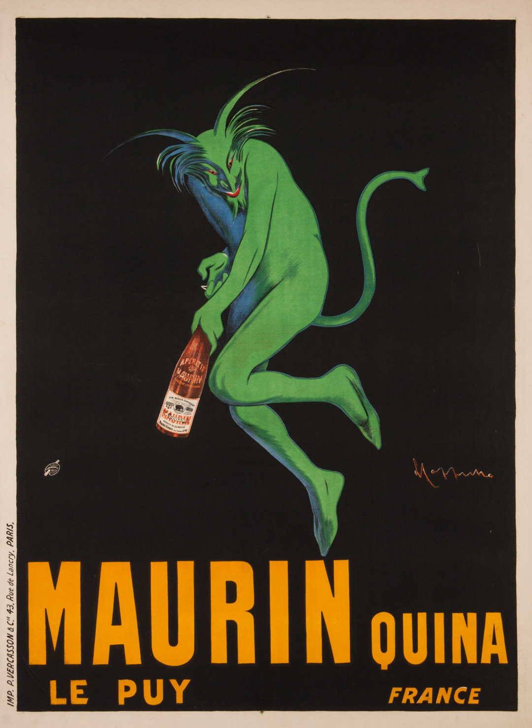 Appraisal: Leonetto Cappiello Maurin Quina litho ad poster Italian - Color