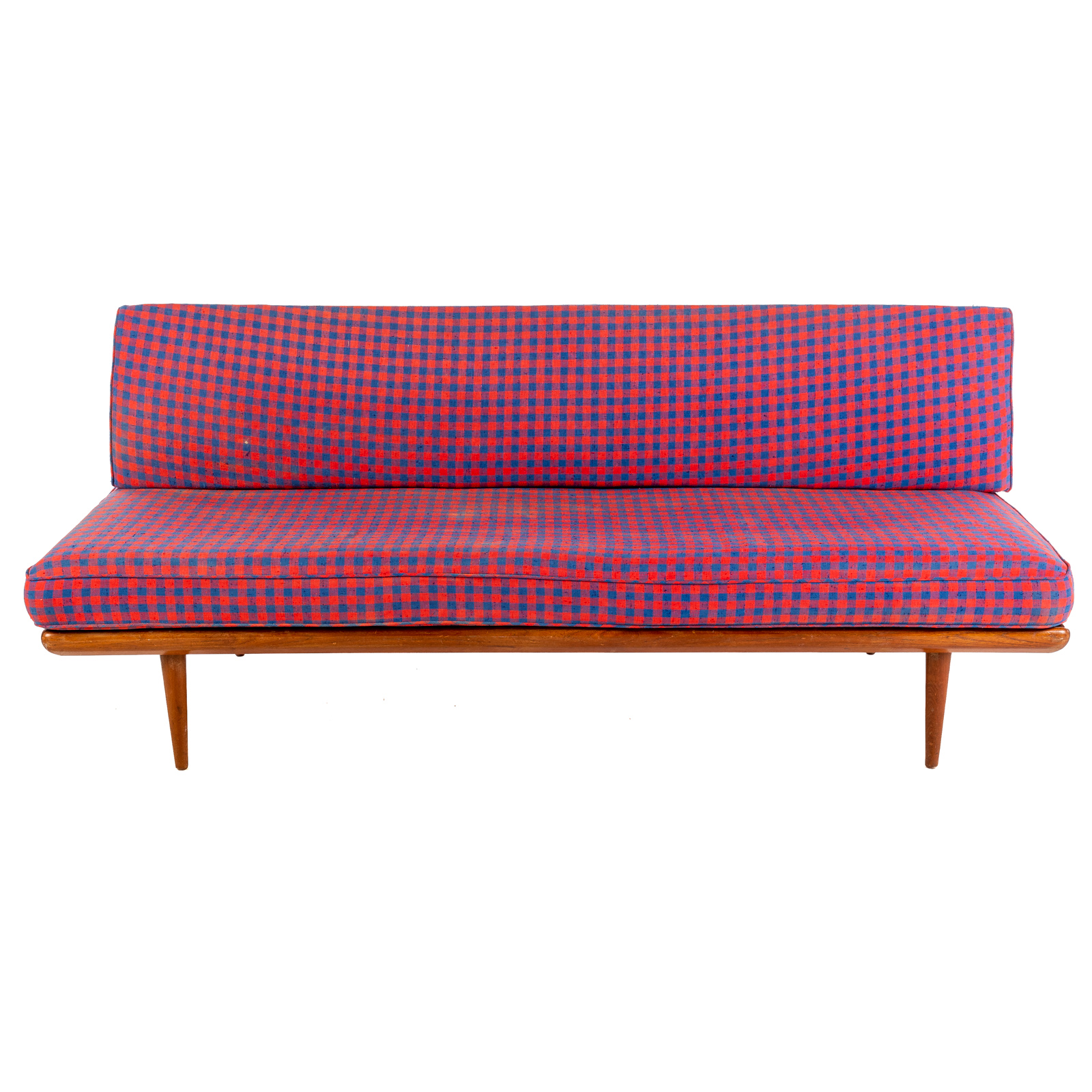 Appraisal: DANISH MODERN SOFA ATTRIBUTED TO PETER HVIDT Teak wood frames