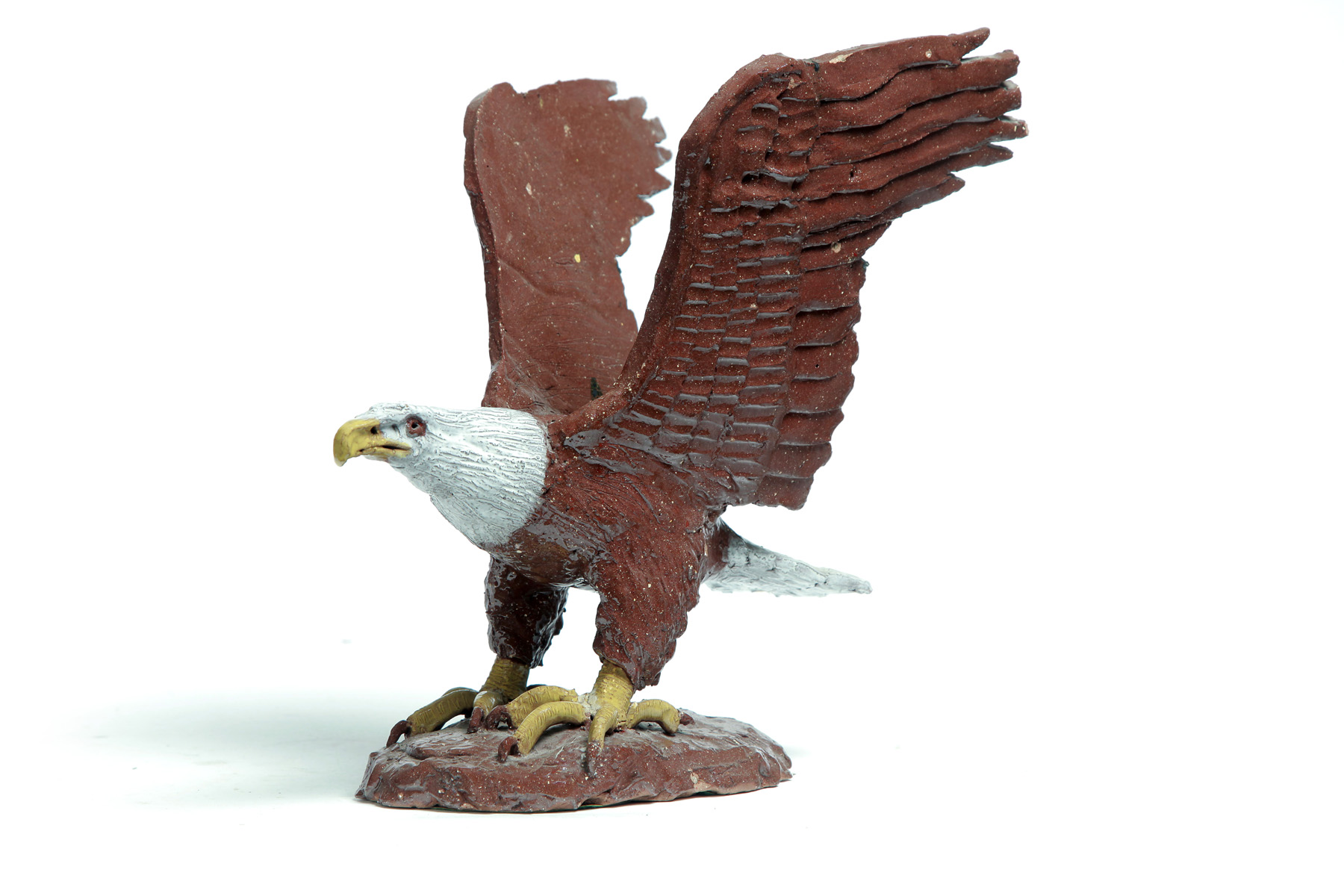 Appraisal: AMERICAN SEWERTILE EAGLE Mid th century Bald eagle with spread