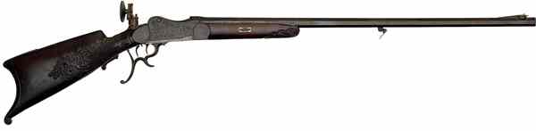 Appraisal: German Schuetzen Rifle x cal '' octagonal barrel S N