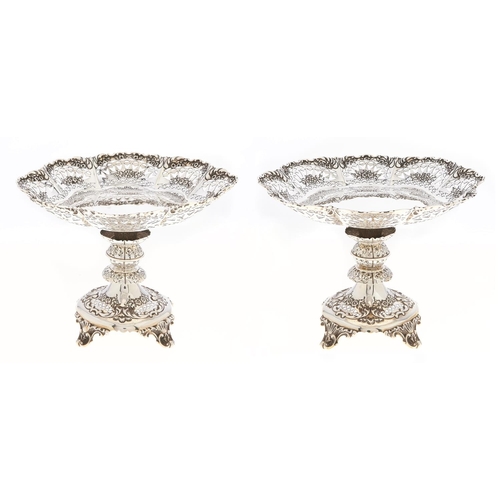 Appraisal: A pair of Victorian pierced and die stamped silver fruit