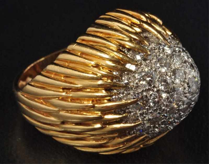 Appraisal: K Y Gold Ring with Diamonds Description Weight dwt Condition