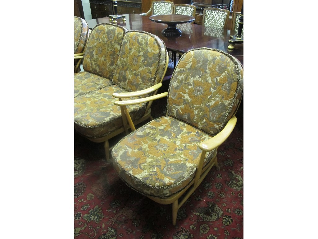 Appraisal: Ercol upholstered cottage style lounge suite pieces