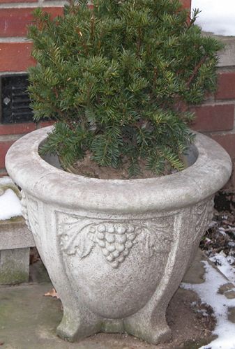 Appraisal: Pair of Decorative Cast Concrete Planters Unknown Unknown x x