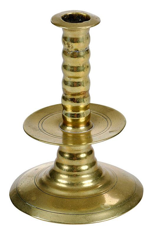 Appraisal: A Small Brass Trumpet Base Candlestick British late th century