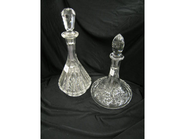 Appraisal: Cut Crystal Decanters ship style and bell form