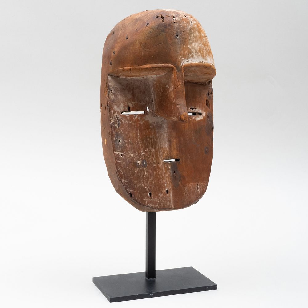 Appraisal: Fang Aduma Carved Wood Mask Gabon Marked with an inventory