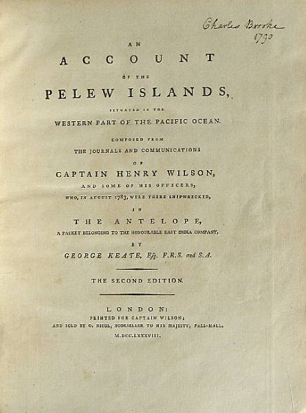 Appraisal: KEATE GEORGE - An Account of The Pelew Islands Situated