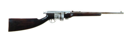 Appraisal: UNUSUAL PANAMANIAN MADE DE LUGO REVOLVING RIFLE Cal SN None