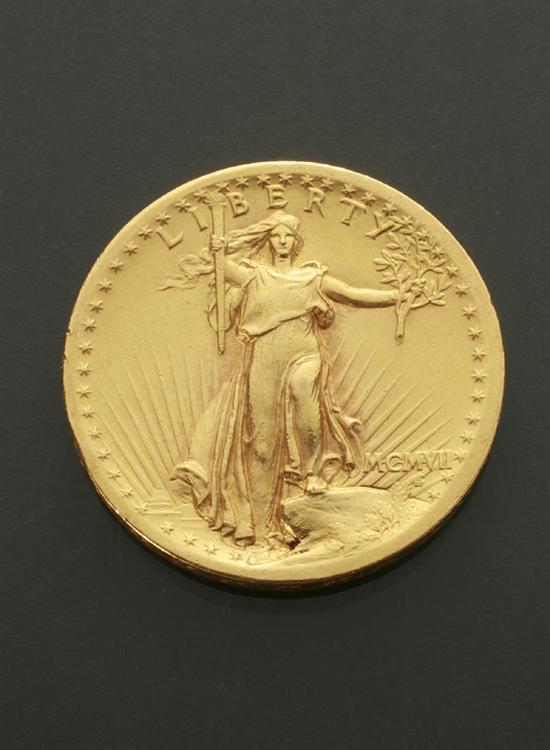 Appraisal: U S St Gaudens High Relief Twenty-Dollar Gold Coin Dated