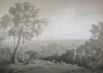 Appraisal: William Alfred Delamotte - View of Sandhurst Signed titled and