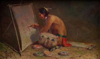 Appraisal: Indian Artist by Herbert Herget Herbert Herget - Indian Artist