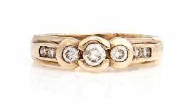 Appraisal: A ct gold round brilliant cut diamond set ring estimated